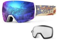 Outdoor Master Ultra Skibril Wit BlueRevo Lens+Clear Lens/CAT0