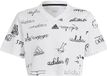 Adidas Brand Love Cropped T-shirt Met Korte Mouwen Wit 7-8 Years Meisje