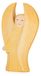 Ange protecteur en bois, jaune, 8 cm, fait main
