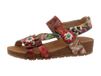 MUSTANG Sandale brun / multicolore / rouge