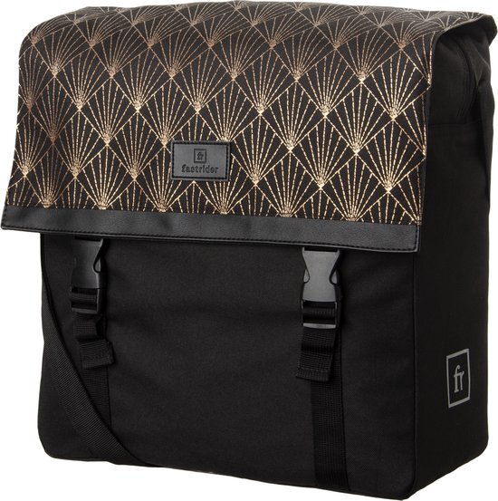 FastRider Enkele fietstas Shopper Nara Deco/Zwart 17L