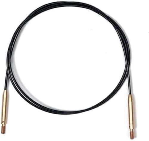 KnitPro - Verwisselbare Kabel - 120cm - Zwart/Goud