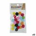 Pincello Materiaal voor handarbeid Ballen Multicolour Ø 2 cm 12 Stuks