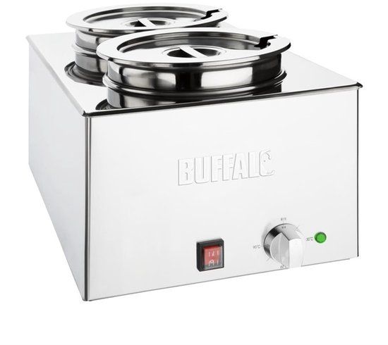 Buffalo Bain-Marie Met 2x 5,2L Bakken - Buffalo FT695