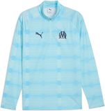 PUMA Trainingshirt Warm up 1/4 zip OM 2025/26 Blauw Polyester Lange mouw Gestreept L