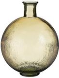 Mica Decorations bol vaas - Firenza - Licht bruin - gerecycled glas - 34 x 42 cm