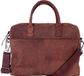 DSTRCT Wall Street 15.4 inch Leren Laptoptas - Bruin