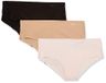 DKNY Femme Litewear Cut Anywhere Hipster Slip 3 Pack Box Multipack, Zwart/Glow/Pearl Cream, M