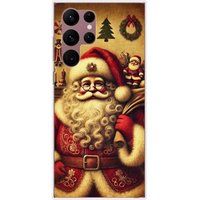 Samsung Galaxy S22 Ultra Bedrukt Siliconen Hoesje Pere Noel Vintage