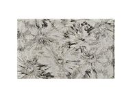 BIANCHERIAWEB Tapijt voor woonkamer, velours, antislip, motief bloem, kleur zilver