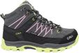 CMP Kinderwandelschoenen Rigel Mid Unisex Suède Rubber Grijs/Roze/Appel Maat 38