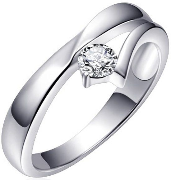 Jonline Schitterende Zilveren Ring - 8719956664373