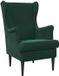 vidaXL Fauteuil Velours Vert Foncé
