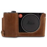 MegaGear MG1726 Ever Ready cameratas van echt leer, compatibel met Leica TL2, TL, donkerbruin