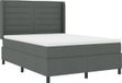 vidaXL Boxspring bed with cushion Dark Grey 200 x 160 cm Fabric