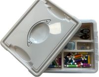Plasticforte Naaidoos/naaigerei opbergbox - bruin - 12L - 34 x 27 x 18 cm