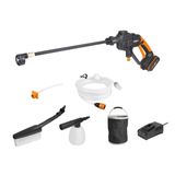 WORX WG620E.2 hogedrukreiniger Compact Batterij/Accu 120 L/u Zwart, Oranje