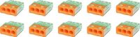BES LED Vintex Lasklem - 3 Polig - 0.2-2.5 mm2 - Oranje - 10 Stuks