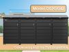 VYPRODAVAME SKLADY Rangement pour conteneurs D07GG4Z, 4 conteneurs, anthracite