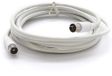 Axing Serie - Câble d'antenne - 2,5m - Câble isolé Blanc - 75 Ohm