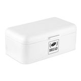 Merkloos Relaxdays Broodtrommel aanrecht - 17x42x24 cm - met handvat - metaal - wit
