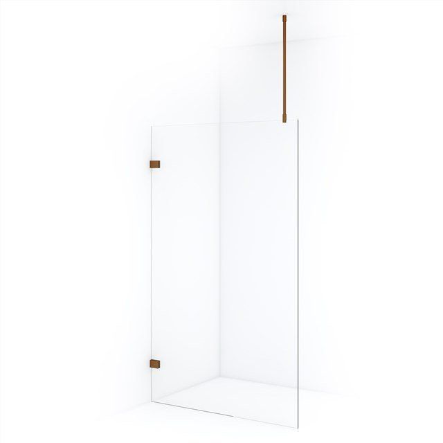 Maxaro Inloopdouche Diamond 120cm 8mm Helder Veiligheidsglas Koper