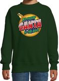 Bellatio Decorations Foute kersttrui / sweater My friend Santa is the best groen voor kinderen - kerstkleding / christmas outfit 110/116