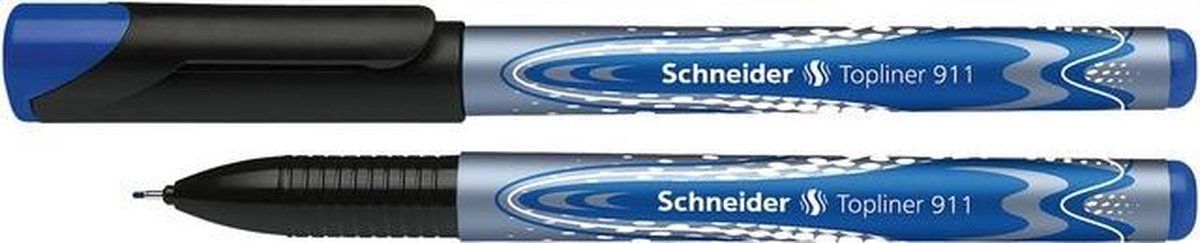 Schneider Topliner 911 fineliner navulbaar blauw - doos met 10 stuks
