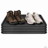 MamboCat Set van 4 DRY-schoenafdruipmatten, L 60 cm x B 40 cm, zwart, van kunststof