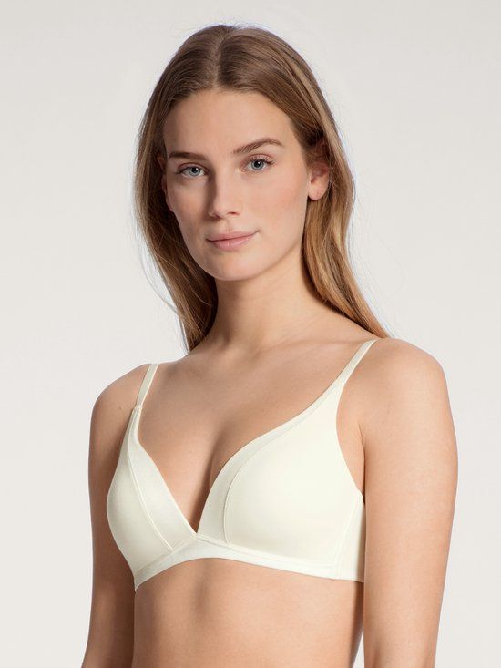 CALIDA Cate Triangel-Soft-beha met schaal dames, Albast crème, 70B