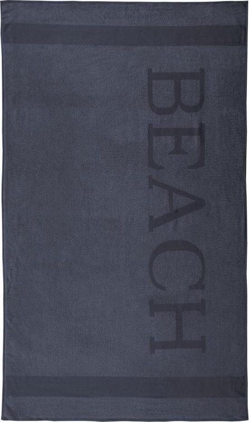 W Lucca Beach Strandlaken - Antraciet - 100x200 cm
