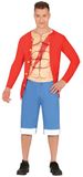 FIESTAS GUIRCA Piraat Luffy Avonturier Van De Zee - Man - Blauw/Rood - XL/XXL