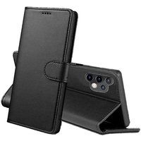 Phonillico® Case voor Samsung Galaxy A13 4G - Zwart Portemonnee Flap Magnetische flap Kaartopslag