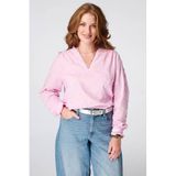 MS Mode top met borduursels Plus Size - roze