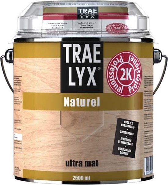 Trae-Lyx Naturel - 2,5 ltr - Mat - Voor binnen - Blank