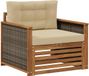 vidaXL Banc de jardin 1 place Naturel et beige Métal