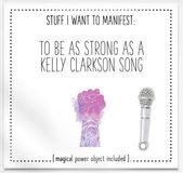 Warm Human - To Be As Strong As A Kelly Clarkson Song Wenskaart - Wit