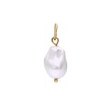 Lucardi Dames Stainless steel goldplated hanger met parel voor dames