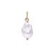 Lucardi Dames Stainless steel goldplated hanger met parel voor dames