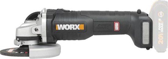 Worx WX803.9 slijpmachine, 125 mm, 20 V, S / Bat