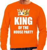 Bellatio Decorations Shoppartners Bv Koningsdag sweater / trui King of the house party oranje voor heren - M