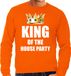 Bellatio Decorations Shoppartners Bv Koningsdag sweater / trui King of the house party oranje voor heren - M