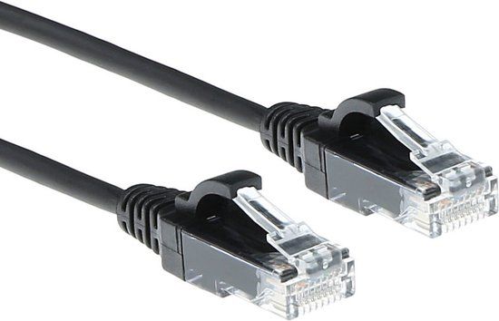 ACT DC9903 - 3m CAT6 LSZH U/UTP Slimline Patch Cable - Black