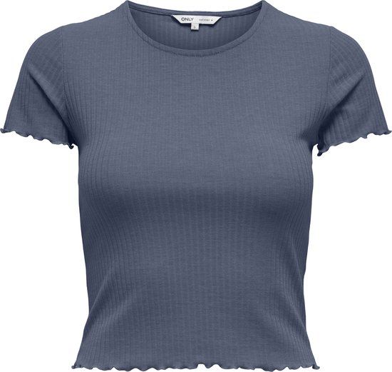 ONLY - ONLEMMA S/S SHORT TOP NOOS JRS - Dames - T-shirts - Vintage Indigo - XL