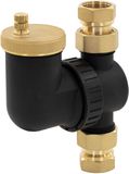 Luxebath automatische ontluchter cv installatie verwarmingssysteem snelontluchtingsklep warmwater aanvoerleiding horizontaal verticaal monteerbaar kunststof behuizing messing aansluiting ontluchter radiator vloerverwarming accessoire