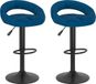Syfax Barkrukken 2 st fluweel blauw