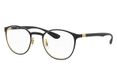 Ray-Ban RB6355 Lunettes de soleil rondes unisexes or, métal noir