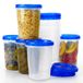 Boîte de stockage avec couvercle à charnière - 1 L - Set de 10 - Congélateur