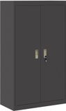 vidaXL Armoire - Noir - Acier - 80 x 40 x 140 cm