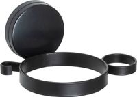 Wenko Zwarte fohnhouder met zuignap - Pavia Black